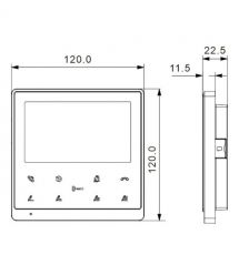 IP-відеодомофон з WiFi 4.3" TVT TE-VH1104S1-PTW
