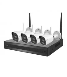 Комплект IP-відеонагляду з WiFi на 4 камери TVT TD-P0804W1-001: 4 циліндричні 4Mp WiFi I