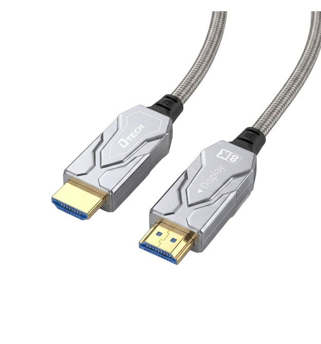 Кабель оптичний армований HDMI 2.1 80m Dtech DT-HF8080K
