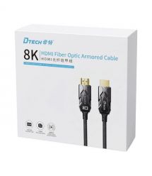 Кабель оптичний армований HDMI 2.1 50m Dtech DT-HF8050BK