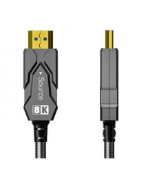 Кабель оптичний армований HDMI 2.1 50m Dtech DT-HF8050BK