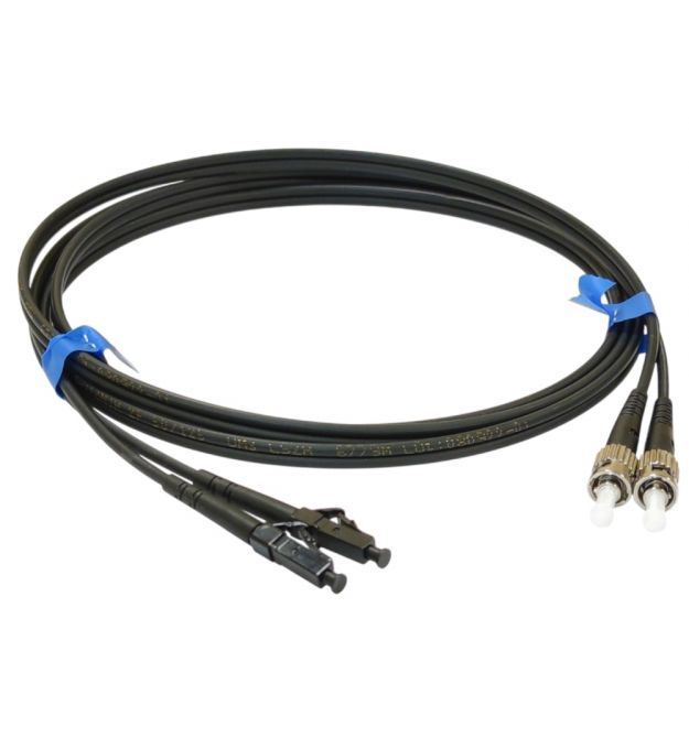 Патчкорд ST-UPC-LC-UPC MM (G50-OM3) 2м чорний Simplex