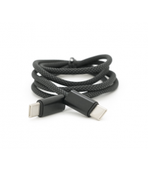 Кабель Type-C to Type-C (male to male), PD65Вт, довжина 2.0м, обплетення, Black, Box
