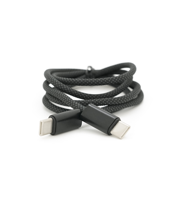 Кабель Type-C to Type-C (male to male), PD65Вт, довжина 2.0м, обплетення, Black, Box