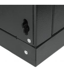 Шкаф 9U, 600x600x507 мм (ШxГxВ), L-type, акриловое стекло, черный
