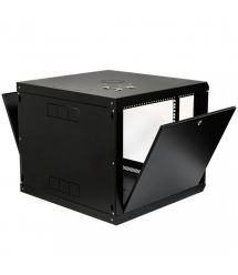 Шкаф 9U, 600x600x507 мм (ШxГxВ), L-type, акриловое стекло, черный