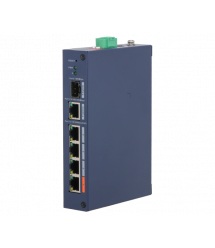 Керований 4-портовий комутатор DH-CHS4106-4ET-60, з 4-ма портами POE 100Мбіт + 1 порт UP-Link 1000Мбіт + 1 порт SFP 1000Мбіт, 15