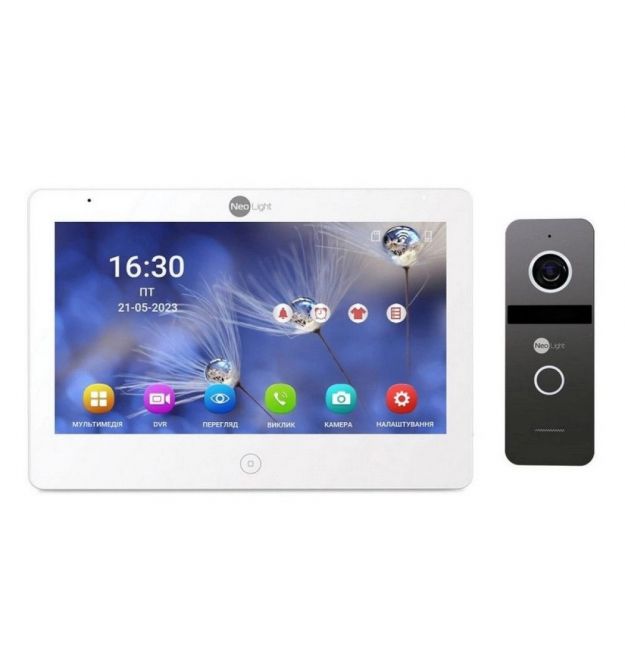Комплект відеодомофона Neolight NeoKIT IP Pro WF 10: IP відеодомофон 10.1" з Wi-Fi та 2 Мп IP відеопанель