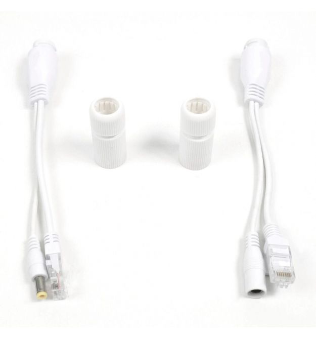 Passive PoE перехідник IP+DC - Extender over UTP, Waterproof (вологозахищений) Black