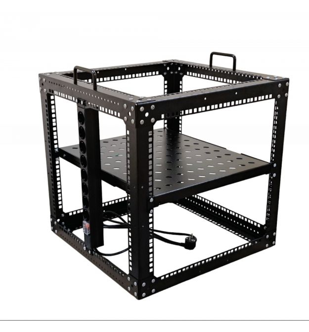 Стойка-кронштейн Cube 19" 9U 550х550х550 мм, усиленная, черная, CMS