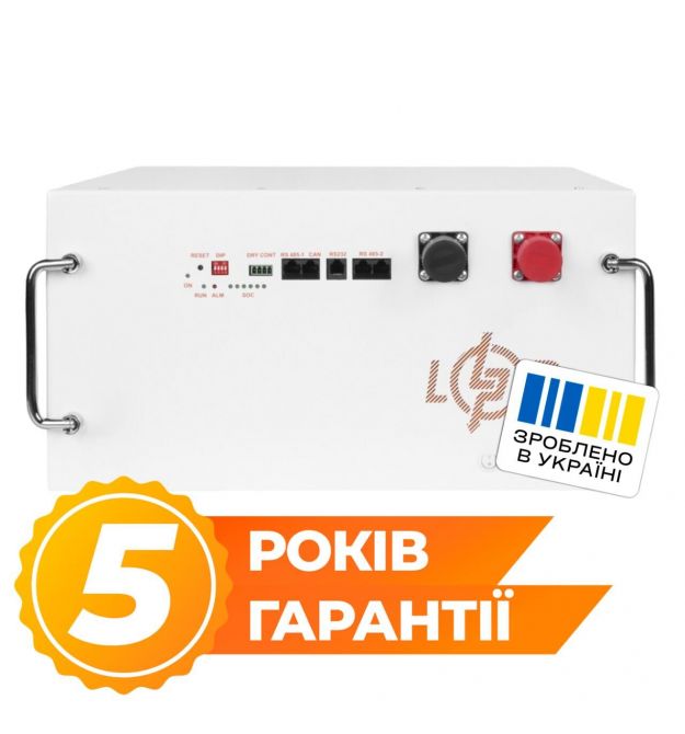 Аккумулятор LP LiFePO4 51,2 V-150 Ah (7680 Wh) (BMS JK 150 А/100 А) RM RS485/CAN WH