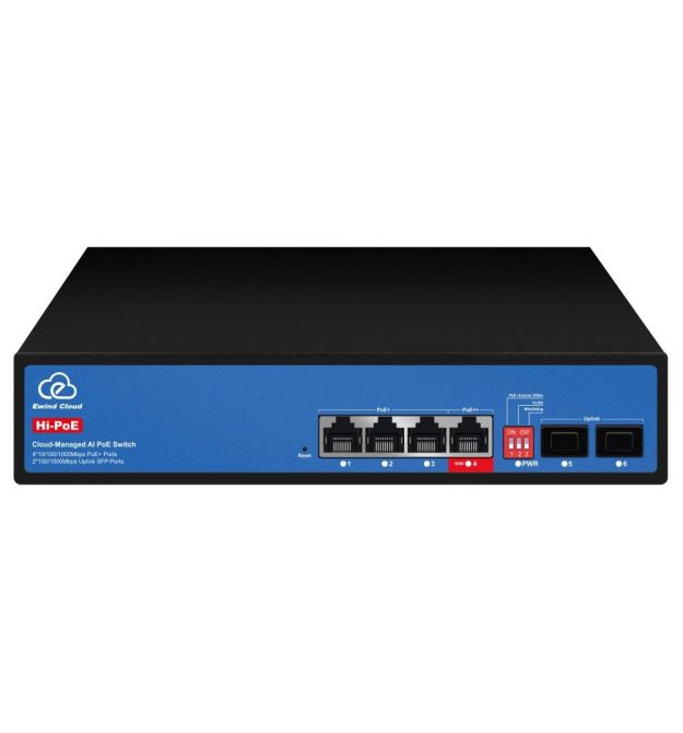 Коммутатор 6 портов управляемый Ewind EW-ES3006FGSH-AP AI PoE