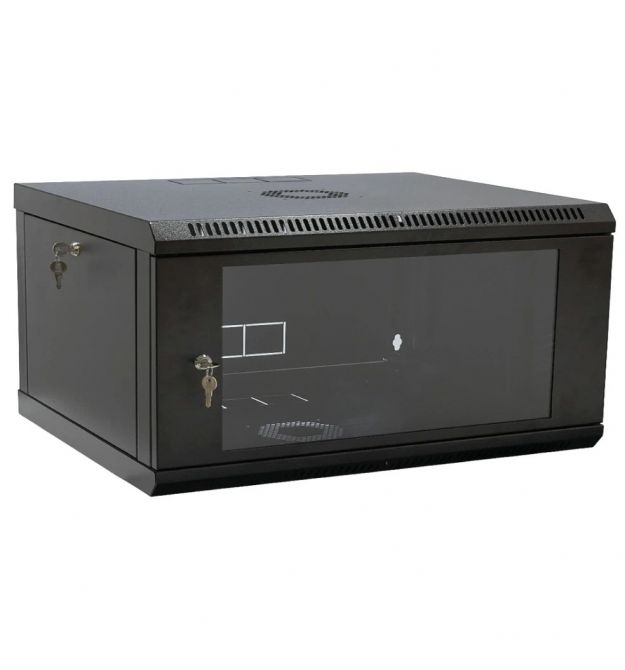 Шкаф 19" 4U 600x400x284мм акриловое стекло, черный