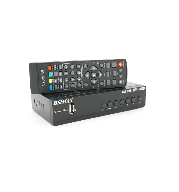 Ресивер Т2 (тюнер) DVB-T2 - С SIMAX Silver Plus, метал