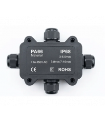 Водонепроникна коробка PA66 3-6,5mm (7-10mm), 1-6 контактів, 70 х 40 х 40 мм, IP68