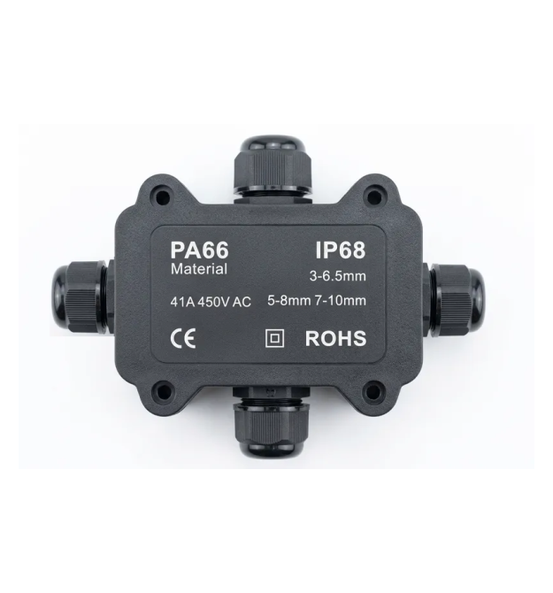 Водонепроникна коробка PA66 3-6,5mm (7-10mm), 1-6 контактів, 70 х 40 х 40 мм, IP68