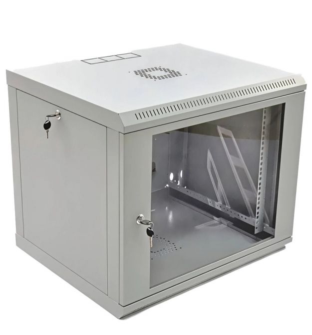 Шкаф 19" 9U 600x600x507мм акриловое стекло серый