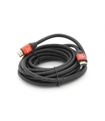 Кабель Merlion HDMI-HDMI V-Link High Speed 5.0m, v2,0, OD-8.2mm, круглий Black, конектор Red, (Пакет)