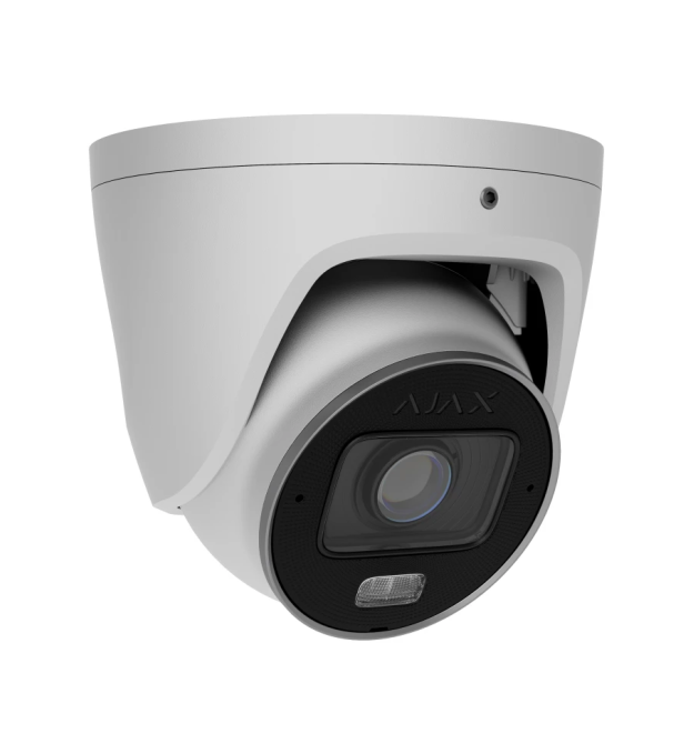 5 Mp IP варіофокальна відеокамера з гібридним підсвічуванням Ajax TurretCam HLVF (5 Mp) White (2.8-12 мм)