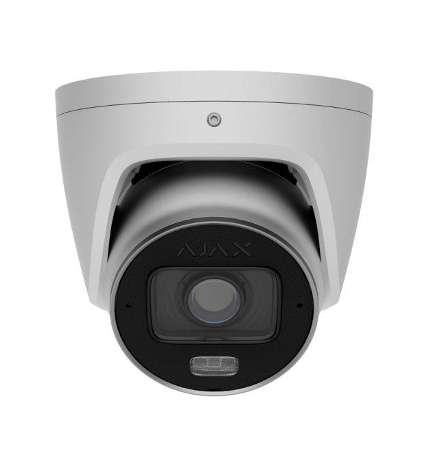 8 Mp IP варіофокальна відеокамера з гібридним підсвічуванням Ajax TurretCam HLVF (8 Mp) White (2.8-12 мм)