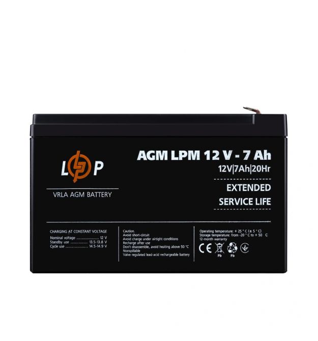 Акумулятор AGM LPM 12V - 7 Ah