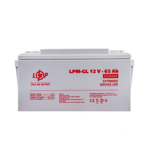 Акумулятор гелевий LPM-GL 12V - 65 Ah