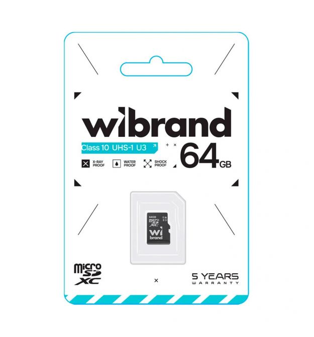 Карта памяти Wibrand microSDXC 64 GB для видеодомофона