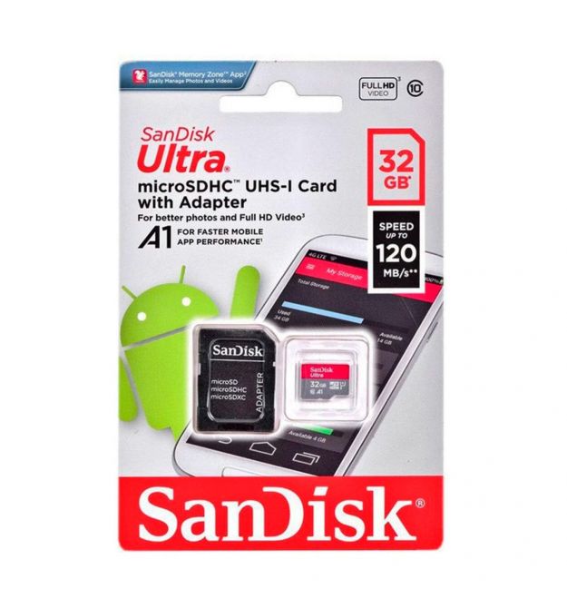 Карта памяти SanDisk Ultra microSDXC 32 GB для видеодомофона