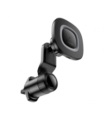 Автоутримувач HOCO HW30+ Wireless Charging 15W, кріплення на решітку, затискач 50-90мм, Gray, Box