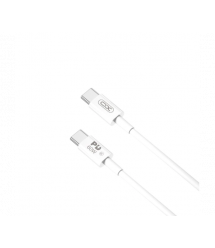 Кабель Type-C to Type-C (male to male) XO-NB-Q190A, Підтримка SIC, QC3.0, PD до 60Вт, 480Mbps, довжина 1.0м, обплетення, White,