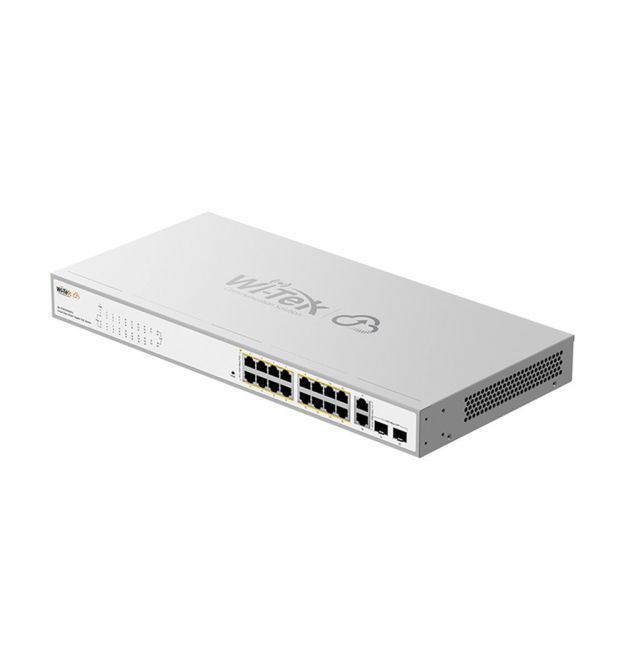 PoE-комутатор 20-портовий керований Wi-Tek WI-PCES320GFH гігабітний 16x1000Mbps PoE+, 2x1000