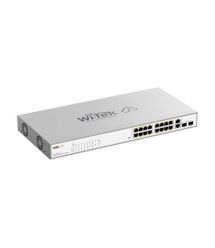 PoE-комутатор 20-портовий керований Wi-Tek WI-PCES320GFH гігабітний 16x1000Mbps PoE+, 2x1000