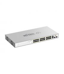 PoE-комутатор 28-портовий керований Wi-Tek WI-PCES328GFH гігабітний 24x1000Mbps PoE+, 2x1000