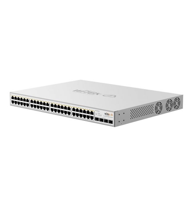 PoE-комутатор 52-портовий керований Wi-Tek WI-PCES352GF гігабітний 48x1000Mbps PoE+, 4xSFP, 370W, Cloud, ONVIF