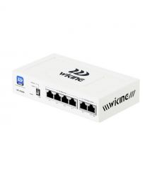 PoE-комутатор 6-портовий некерований Wiking WK-PS206 V2, 4x100Mbps PoE, 2x100Mbps Uplink, 45W