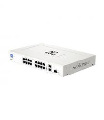 PoE-комутатор 19-портовий некерований Wiking WK-PS219GF, 16x100Mbps PoE, 2x1000Mbps Uplink, 1x1000Mbps SFP, 180W