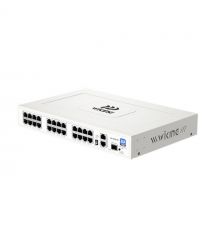 PoE-комутатор 27-портовий некерований Wiking WK-PS227GF, 24x100Mbps PoE, 2x1000Mbps Uplink, 1x1000Mbps SFP, 270W