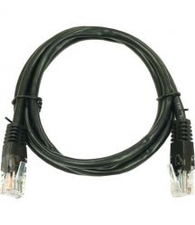 Патч-корд UTP 0.25 м, кат. 5e, чорный