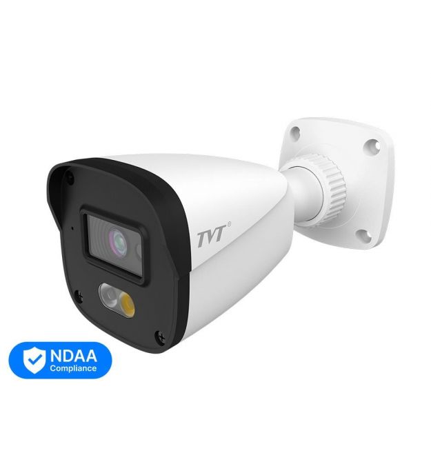 IP-відеокамера 2Mp TVT TD-9421S4L-C(D-PE-AW1) White f-2.8mm, ІЧ+LED-підсвічування, з мікрофоном