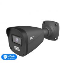 IP-відеокамера 2Mp TVT TD-9421S4L-C(D-PE-AW1) Black f-2.8mm, ІЧ+LED-підсвічування, з мікрофоном
