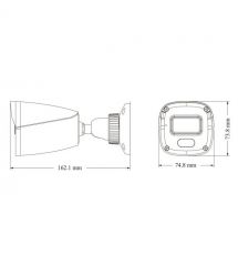 IP-відеокамера 2Mp TVT TD-9421S4L-C(D-PE-AW1) Black f-2.8mm, ІЧ+LED-підсвічування, з мікрофоном