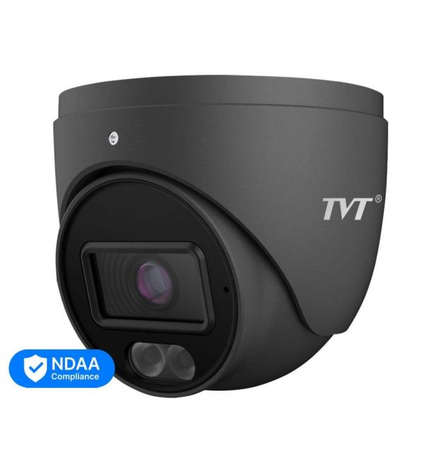 IP-відеокамера 2Mp TVT TD-9524S4L-C(D-PE-AW1) Black f-2.8mm, ІЧ+LED-підсвічування, з мікрофоном