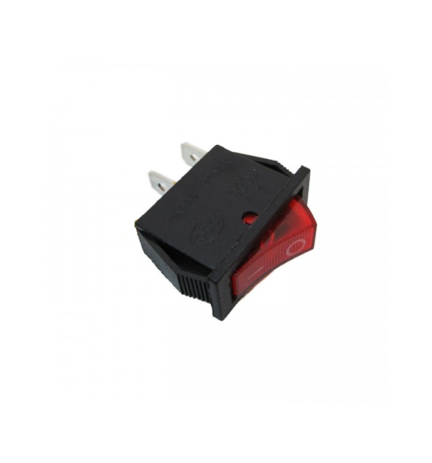 Перемикач ON-OFF KCD3-102, 250VAC - 16A, 2 контакти, red, Q100