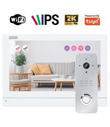 Комплект Wi-Fi домофона 7 дюймов с вызывной панелью SEVEN DP-7576/07Kit white