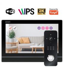 Комплект Wi-Fi домофона 7 дюймов с вызывной панелью SEVEN DP-7576/07Kit black