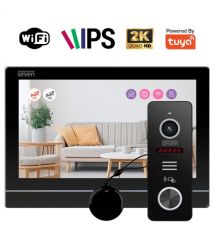 Комплект Wi-Fi домофона 7 дюймов с вызывной панелью SEVEN DP-7576/03Kit Black