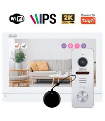 Комплект Wi-Fi домофона 7 дюймов с вызывной панелью SEVEN DP-7576/03Kit White