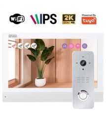 Комплект Wi-Fi домофона 7 дюймов с вызывной панелью SEVEN DP-7579/07Kit white