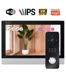 Комплект Wi-Fi домофона 7 дюймов с вызывной панелью SEVEN DP-7579/07Kit black