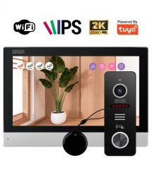 Комплект Wi-Fi домофона 7 дюймов с вызывной панелью SEVEN DP-7579/03Kit black